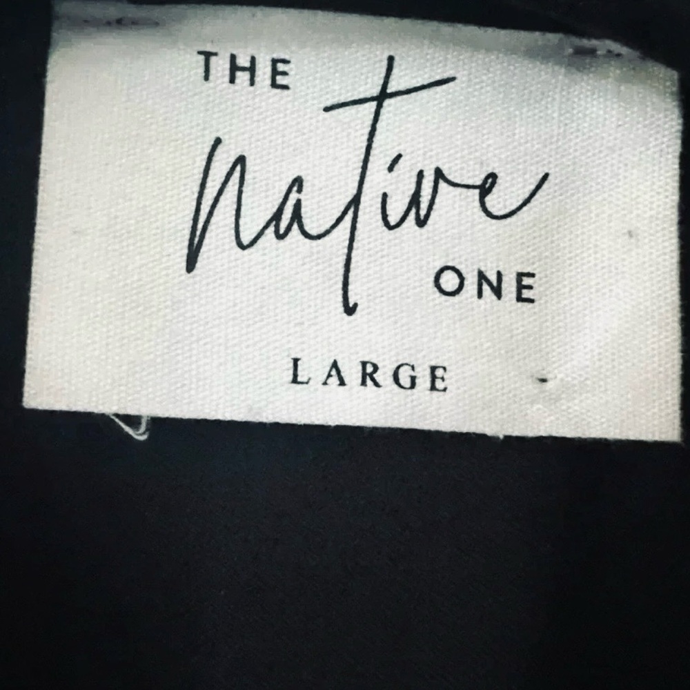 Native One Women's Black Long Sleeve Tie Front Plunge V-Neck Mini Dress Size L - Picture 9 of 10